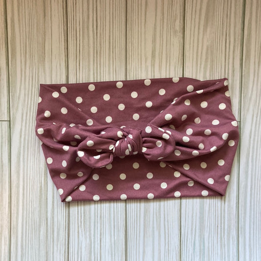 Orchid Dots Faux Bow